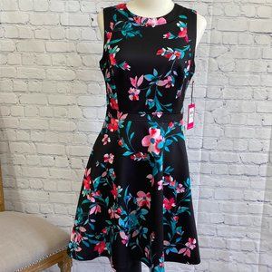 Vince Camuto Floral Sleeveless Fit & Flare Dress,
